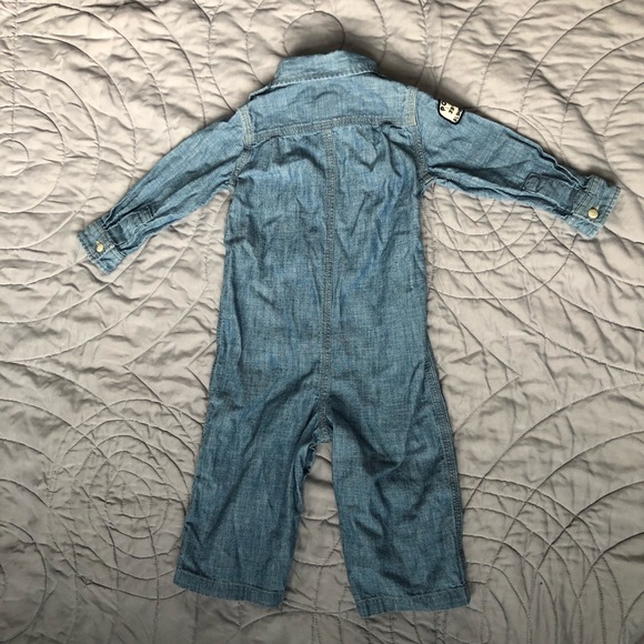 Ralph Lauren Denim One Piece Outfit - 9mo - Picture 2 of 4